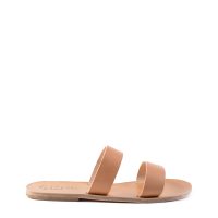 Mari Womens Mule Classic All Leather Aravel Slide Sandal Natural Color 205