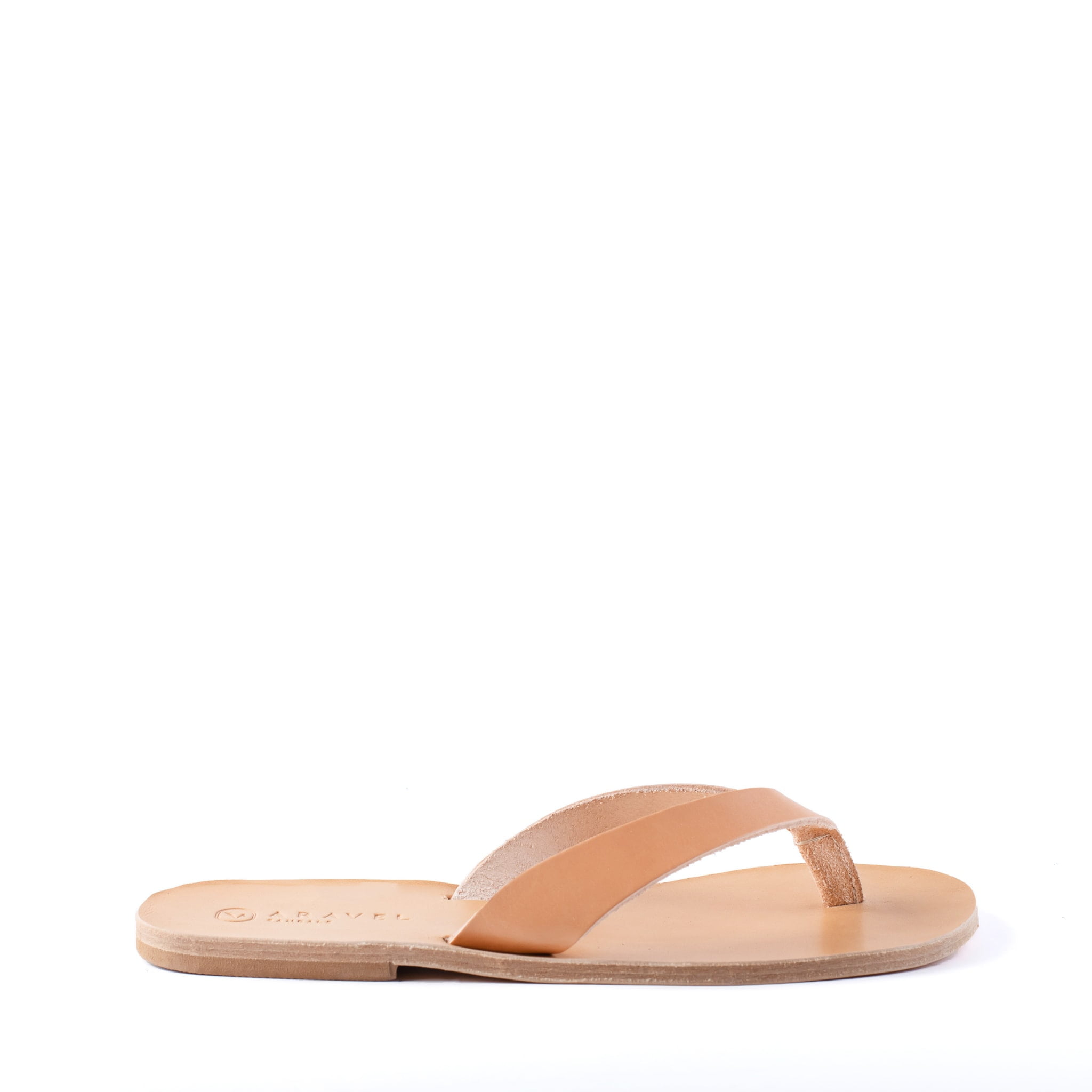 Geri Classic Ancient Greek All leather Womens Aravel Slip on - Natural