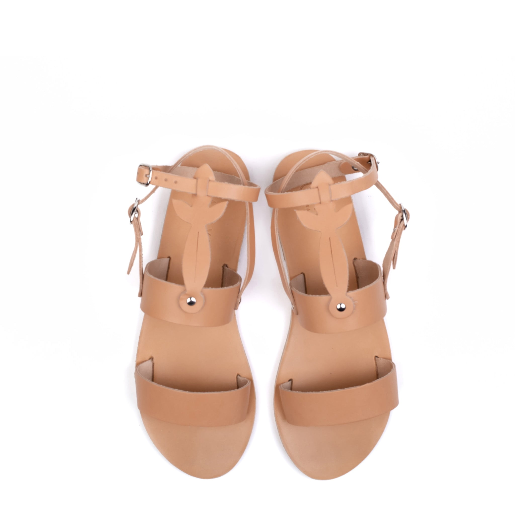 Ashna Classic Handmade Womens All Leather Greek Sandal