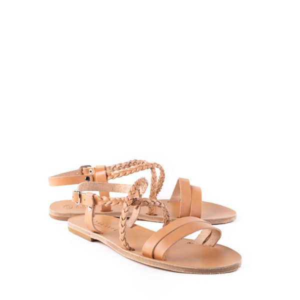 Lef Vachetta All Leather Crossover Womens Aravel Designer Sandal