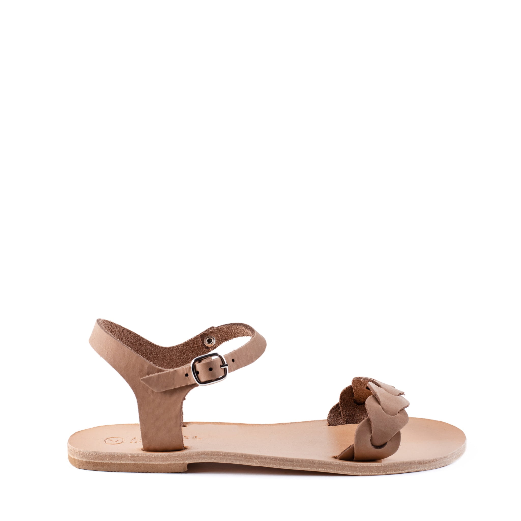 Dora’s All Italian Leather Ankle Strap Women’s Summer Sandal Brown Suede