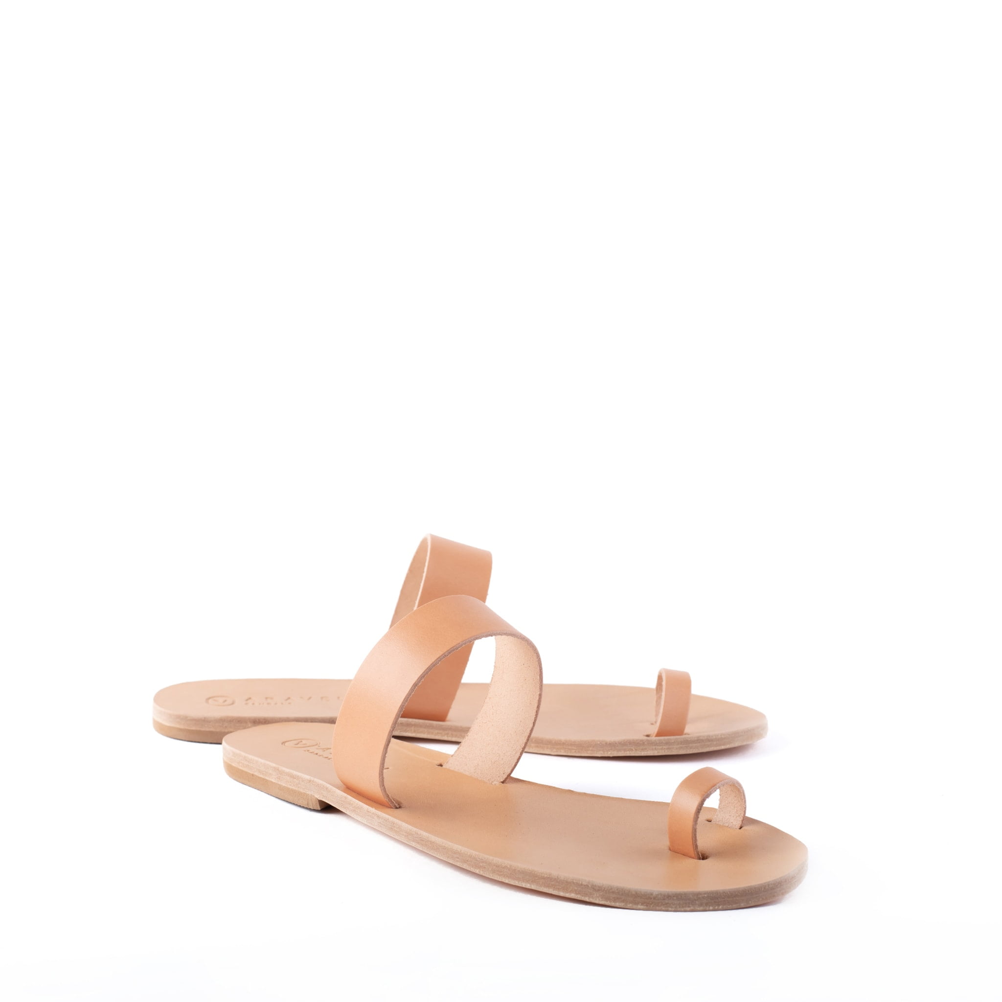Orinis Slide Handcrafted Classic Aravel Slip On Sandal Natural