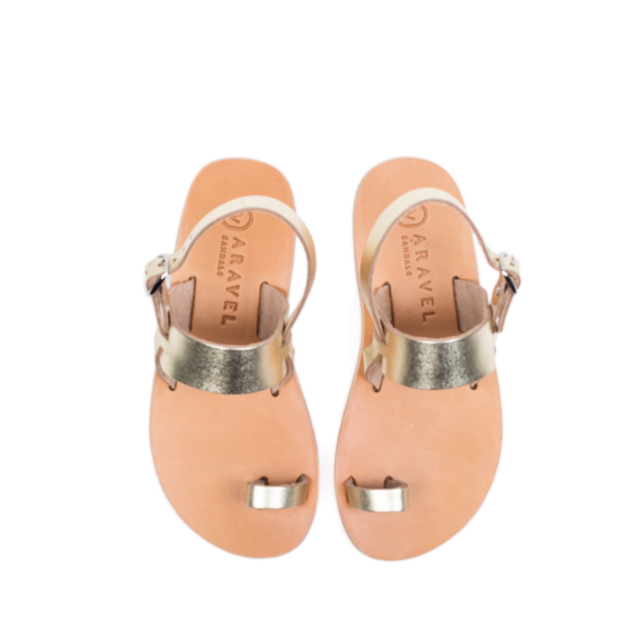 Kiti Classic All Leather Handmade Designer Greek Sandal Gold
